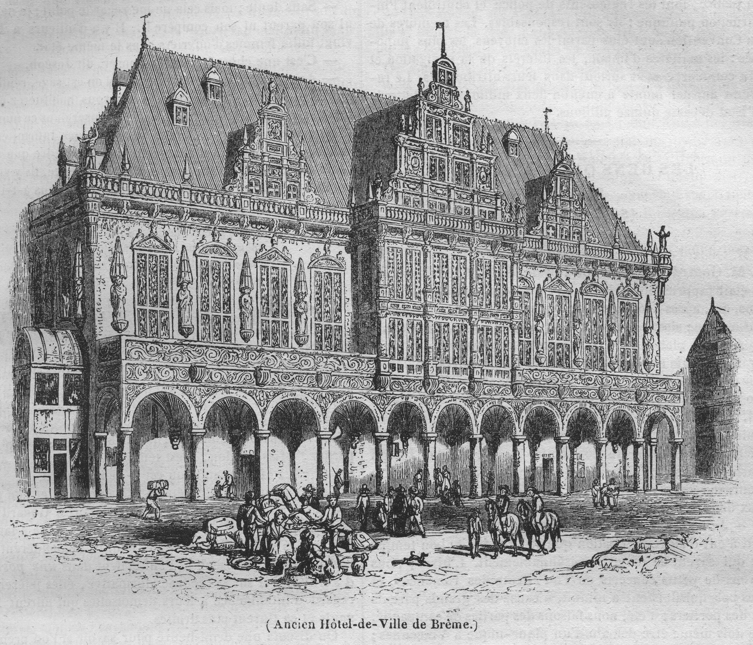 Black and White Old Town Hall